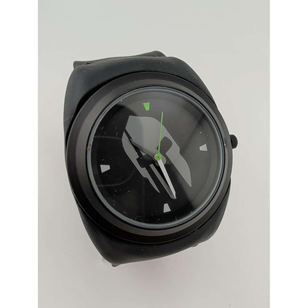 LEGION Men's Watch 42mm Case Black Slap Band New Battery